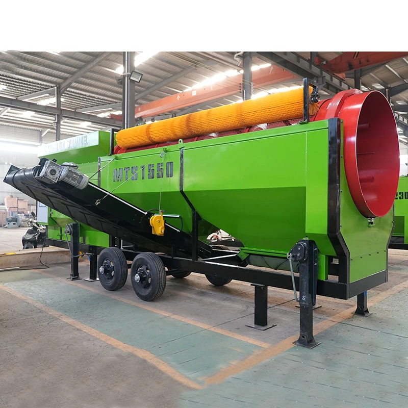Sinolion High Quality Stone Trommel Screen Circular Compost Trommel for Organic Fertilizer Factory Price Mobile Vibrating Screen