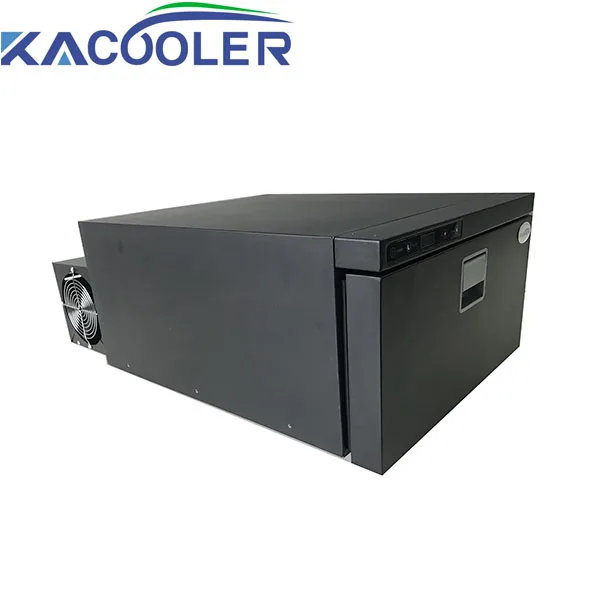 24V Solar Fridge Freezer with Compressor Small Drawer Plastic Construction for Camping for Outdoor Adventures