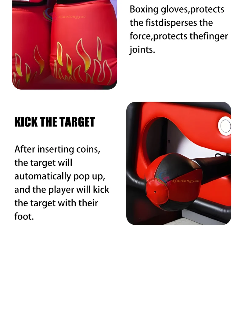 Chi tiết điều khiển của Máy game đấm và đá Kick Boxer