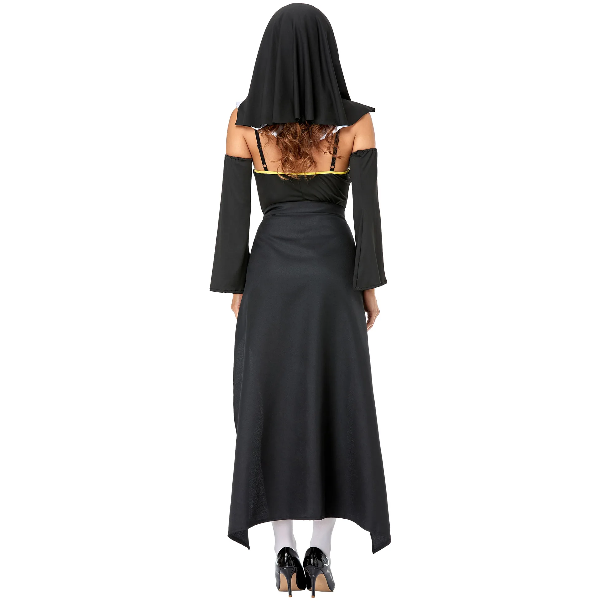 M-xl New Halloween Nun Costume Halloween Costume Cosplay Stage Costume ...
