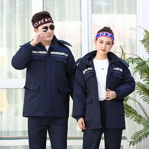 Men's Customized Cotton-Padded Jacket for Winter Thickened Work Jacket Chinese Workwear Clothing Embroidered Workwear