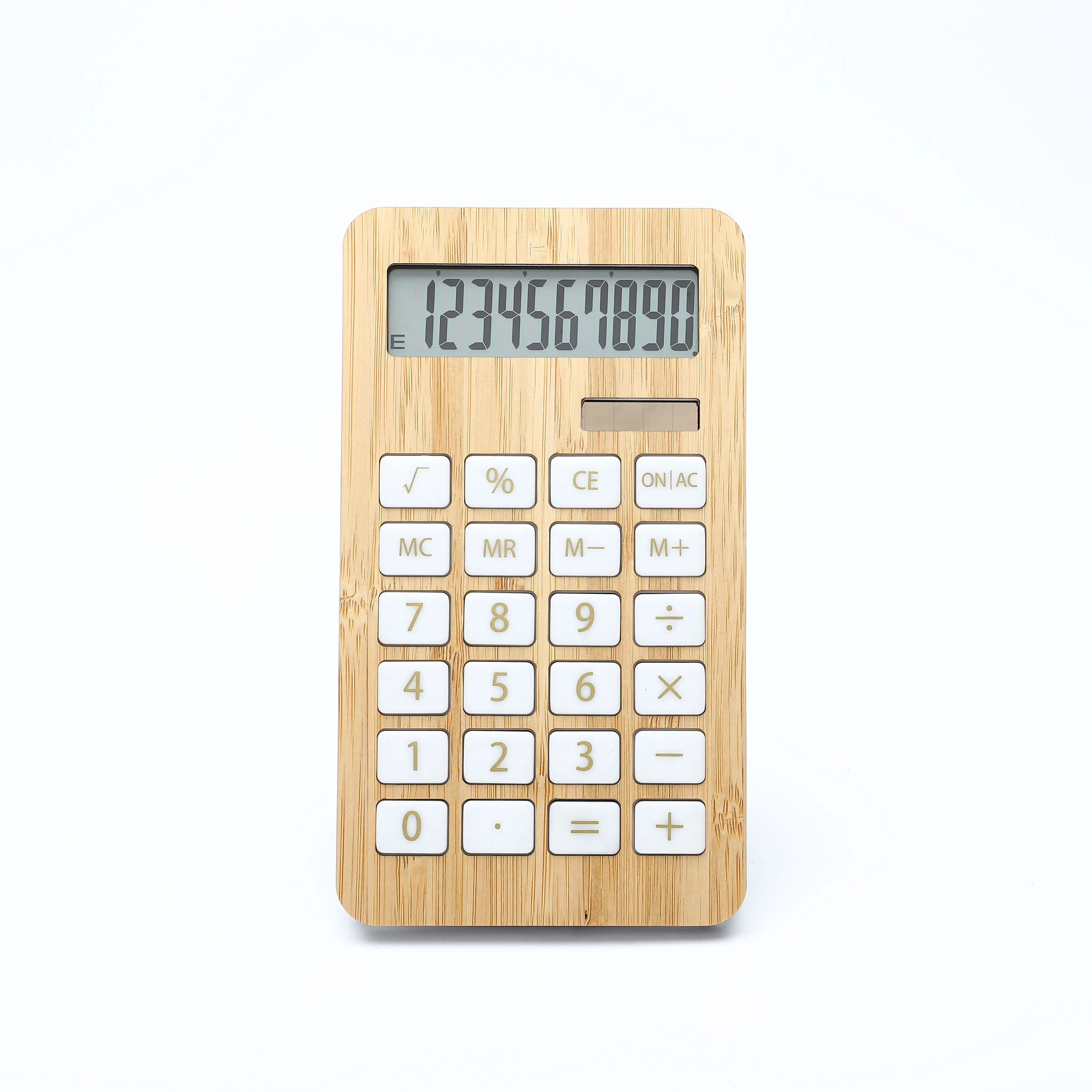 Useful Electronic Calculator Office Stationery 10-Digit Soft Wood Bamboo Calculator