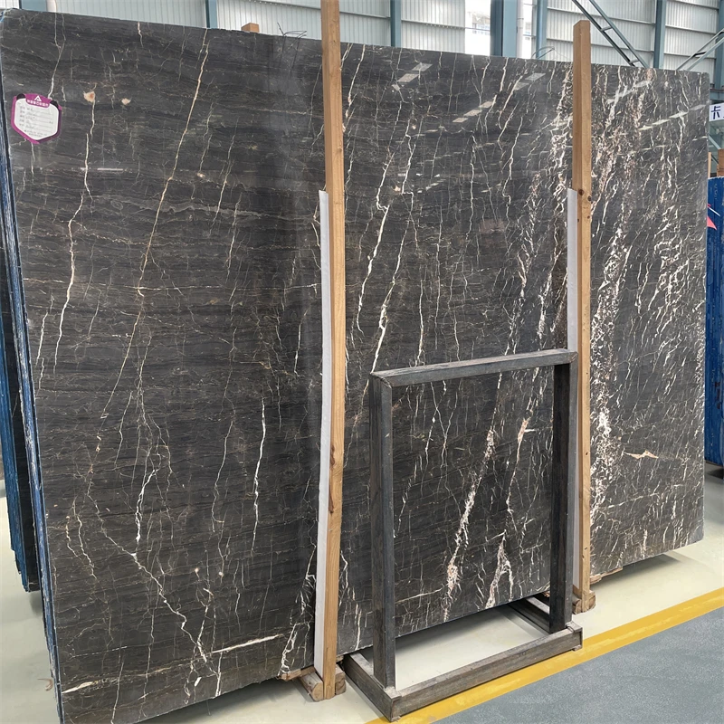 product natural european network marble slab for interior wall decor brown marble tiles for home floor design-3