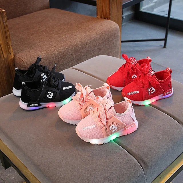 Kids Sneakers Lighted Sneakers Glowing Shoes Boys Baby Sneakers with Luminous Sole Children's Led Shoes Boys Girls Light Up