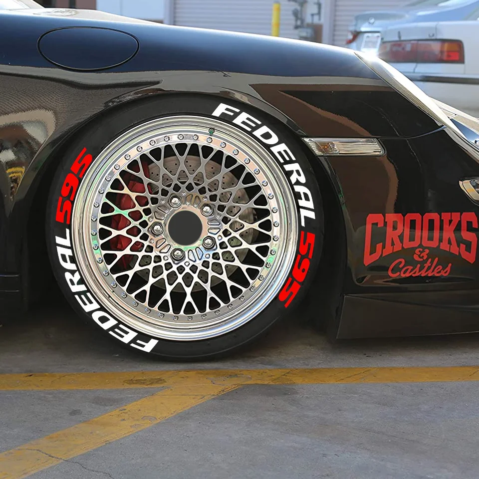 Custom Rubber Tire Lettering Decals - Waterproof & Durable