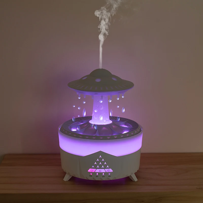 New Arrival Cloud Rain Drop Humidifiers Noiseless Portable Water Drip Aromatherapy Diffuser Humidifier for Home