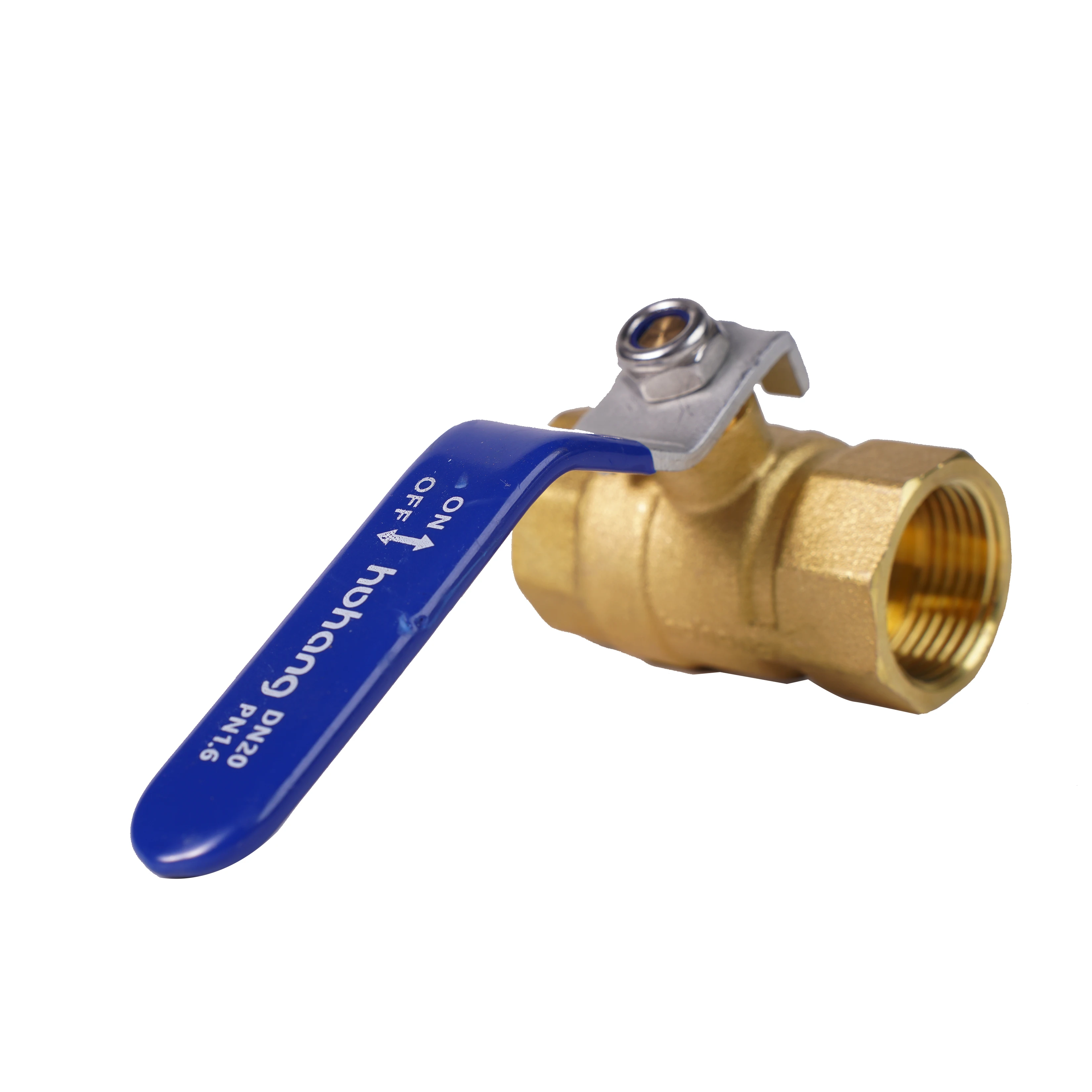 HUHANG Manual Forged Brass 1/4'' 2 Inch 3-Way Water Ball Valve High Pressure Union Lockable General Application Control Gas supplier