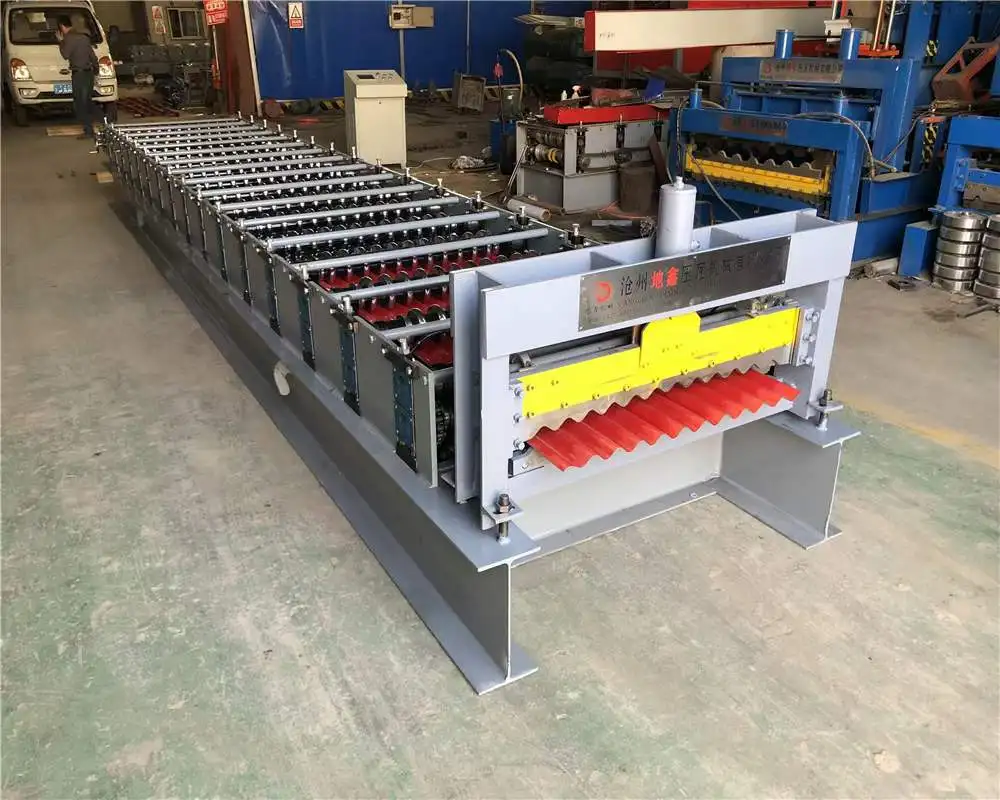 Factory Price Customization Corrugated Metal Tile Making Machinery H12 Trapezoid Roofing Sheet Roll Forming Machine