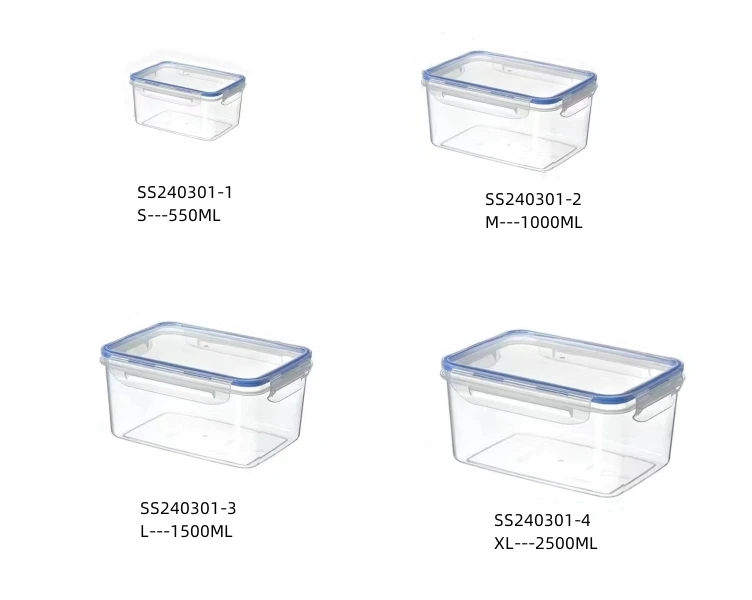 8-Piece (Pack of 4 Containers) Multi-use Stackable Food Storage ...