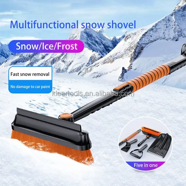 Multifunctional Car Snow Shovel Windshield Deicing Shovel Telescopic ...