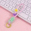 13 pink with blue dots-bead color random