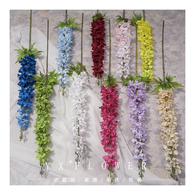 1 meter 2 large swallow large branch Chidai orchid simulation flower wedding line single violet hyacinth artificial flower