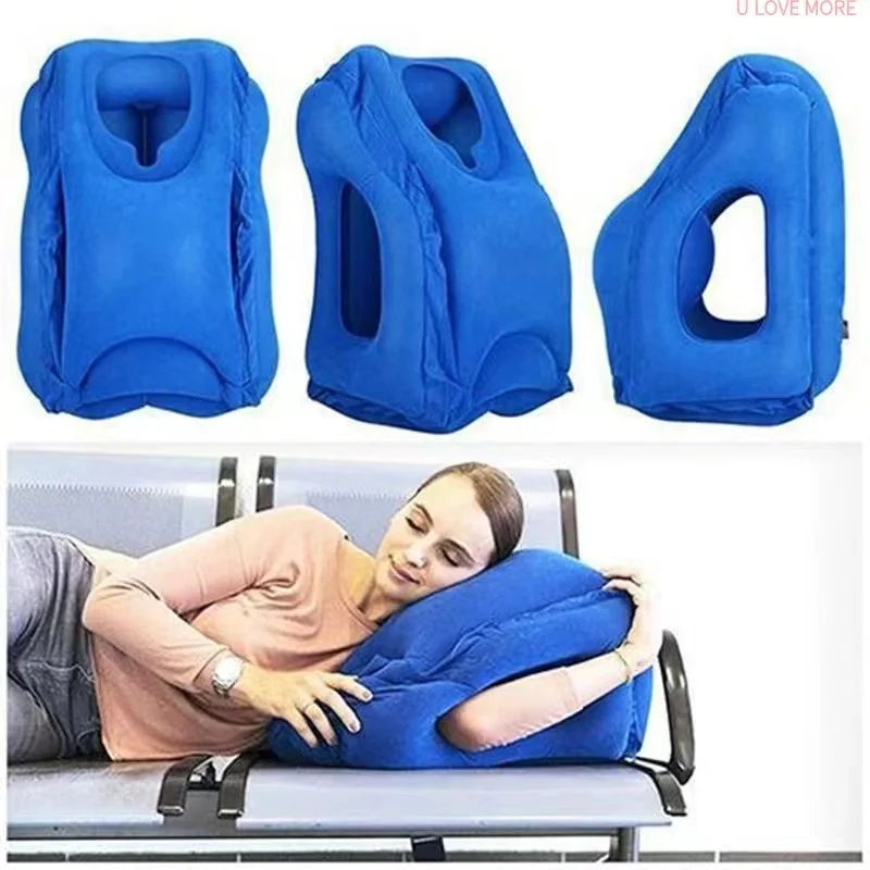 Airgoods Almohada de viaje inflable popular Almohada de cuello de