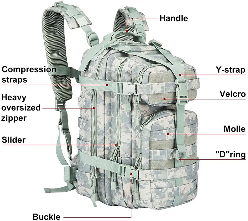 Outdoor Camping Tactical Rucksack for Travel Practical Camouflage Backpack Large Capacity Tactical Backpack