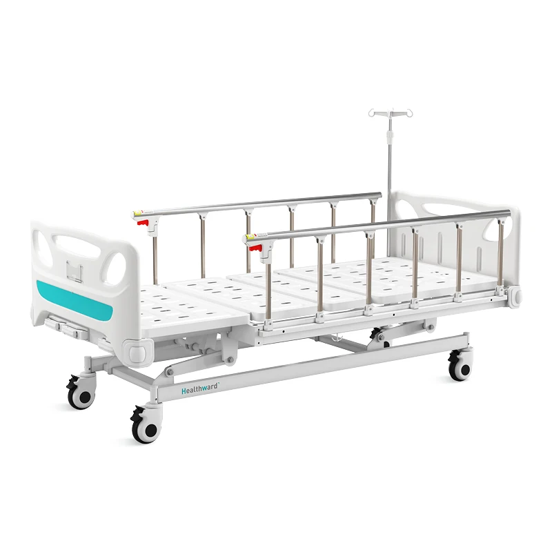 K3k ABS 3 Crank Manual Backrest Adjustable Medical Hospital Bed With Lifting System