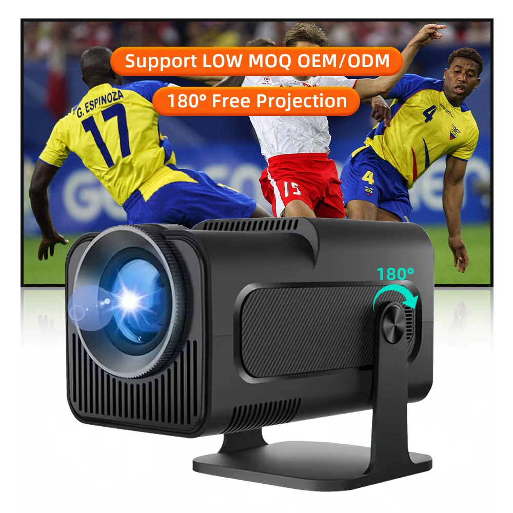 Support 4K HY320 Portable Projector  HD  Led Home Theater Cheap Mini  Projector  HY320  Mini Projector 4k Proyector