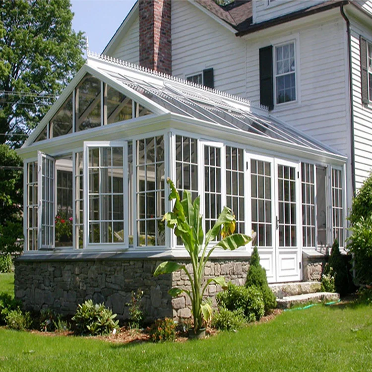 Popular Design 12 X 20 Aluminum Sunroom Kit Prefab with Tempered Glass Roof