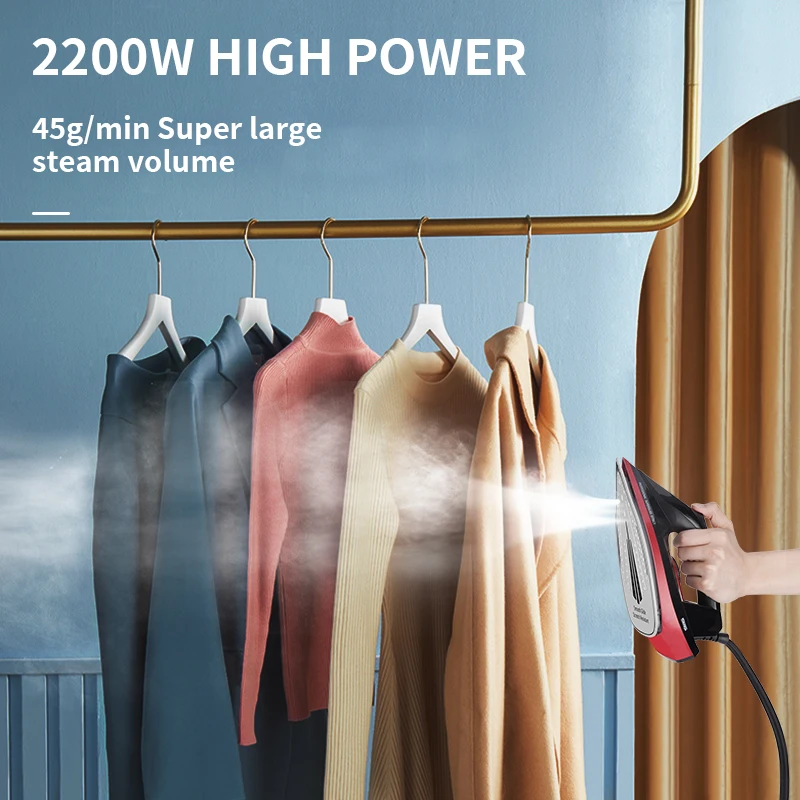 DSP Hot Sale OEM Professional Steam Iron Station With Water Home Use High for Clothes Powered Big Sized Electric Steam Iron