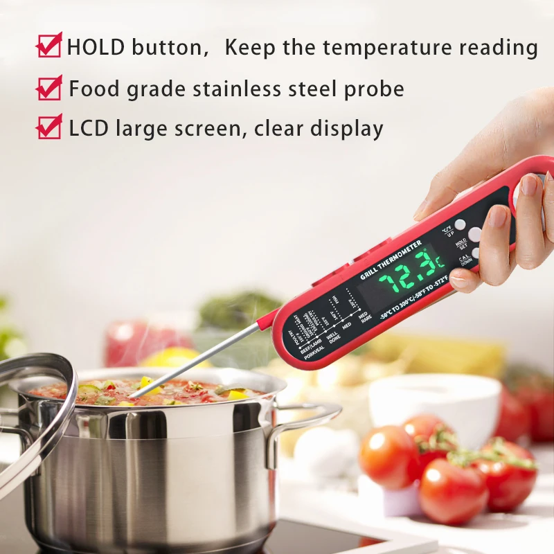 1pc Probe Thermometer For Measuring Temperature In Kitchen, Baking,  Grilling, Milk, Coffee, And Tea