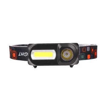 Portable Mini Xpe+cob Led Headlamp Usb Rechargeable Camping Head Lamp