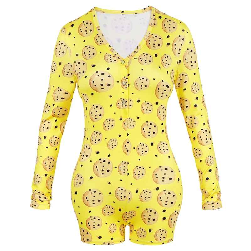 Onesie Pajama For Women V Neck Bodycon Long Sleeve Bodysuit Short Romper  Sleepwear Pajamas - Buy Fancy Pajamas For Woman,Eeyore Onesie,Baby Onesie  Product on Alibaba.com