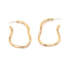 Plain Earrings Hoops Earrings Manufacturer Direct Sale Classic And Simple Geometry Plain Surface Gold And Silver Brass Women Jewelry Earrings Hoops