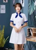 blue bow short sleeve