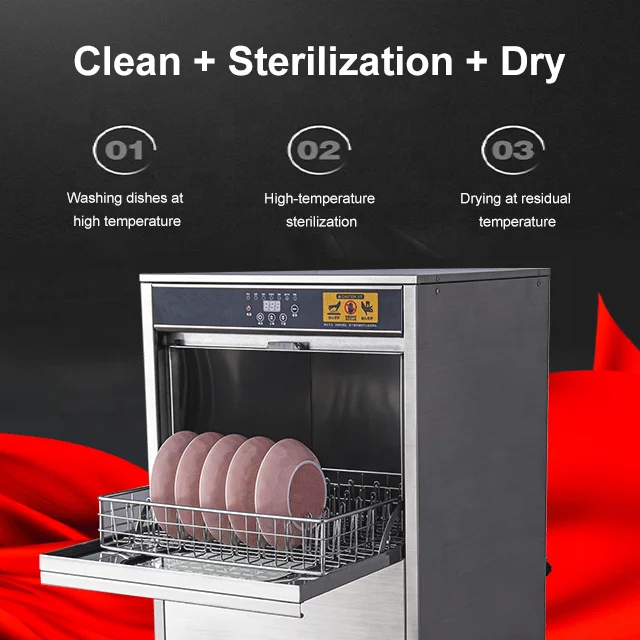 Under Counter Double Spray Electric Mini Household Automatic Dishwashers Washing Machine Used Commercial Dishwasher for Sale 220
