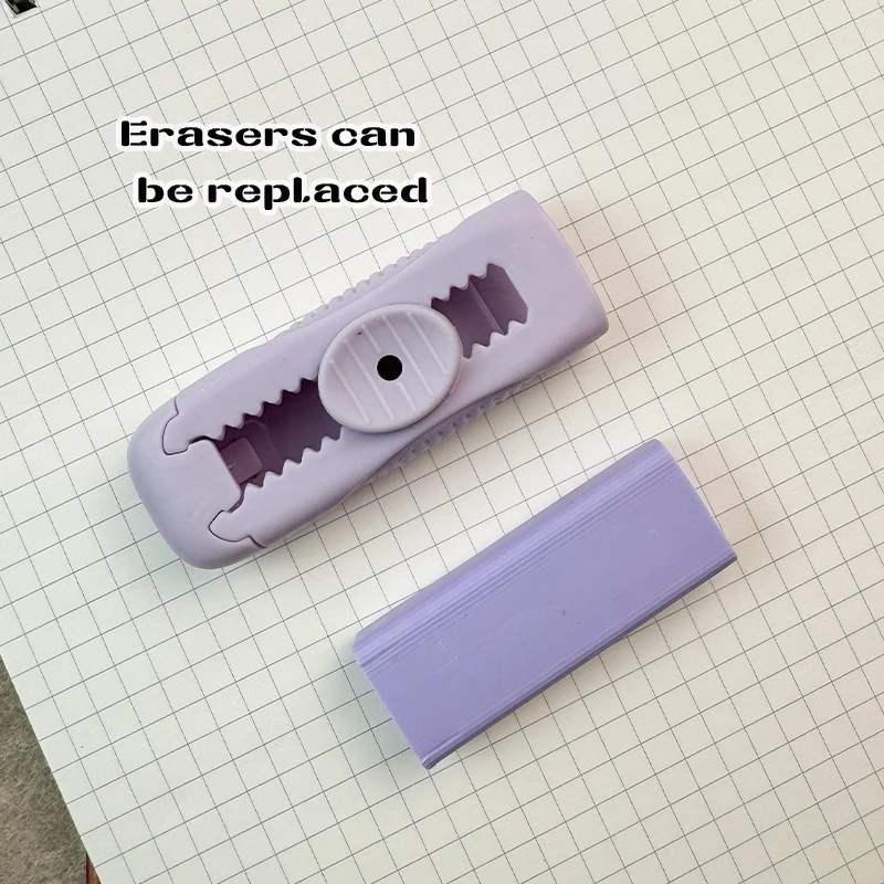 KOMI фиолетовые выдвижные ластики оптовая продажа детский набор ластика для карандашей школьные принадлежности красивый милый логотип silgi на заказ
