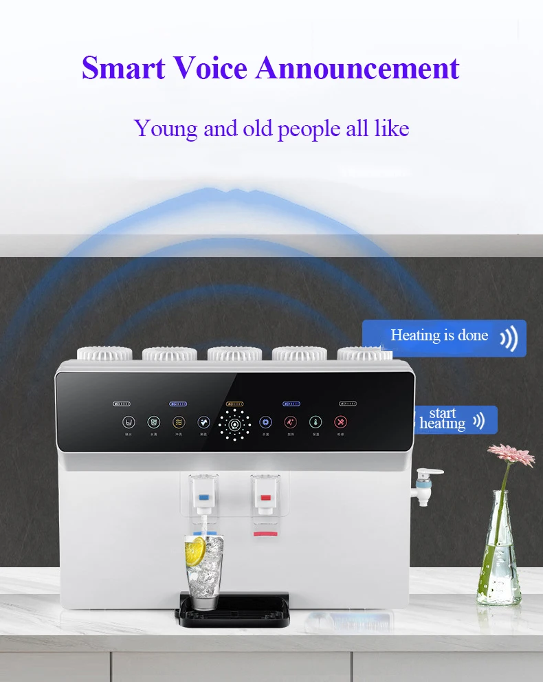 2025 Myteck New Arrival Tabletop Instant Hot Water Dispenser System RO Reverse Osmosis Drinking Water for Home
