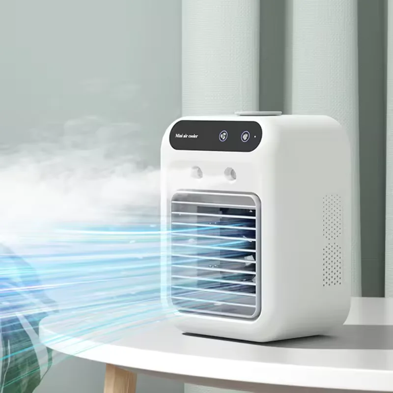Miini Portable Air Conditioner Fan - Rechargeable Desktop Cooler With 3 Speeds, USB Powered Personal Fan
