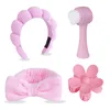 Pink - Four-Piece Makeup Brush Set (OPP Bag)