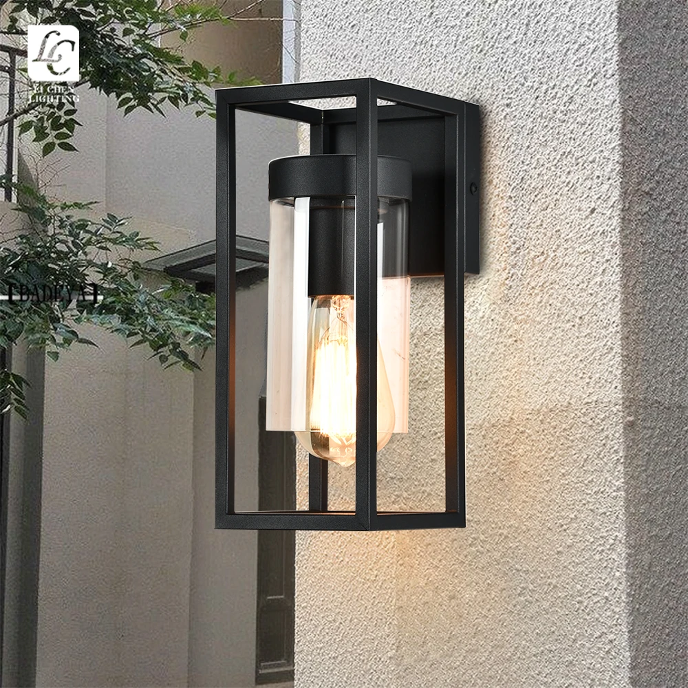 BD46 Outdoor Waterproof Wall Lamp Light  Villa Corridor Courtyard Lamp Exterior Wall Garden Simple Balcony Terrace E27 Led Wall Lamp