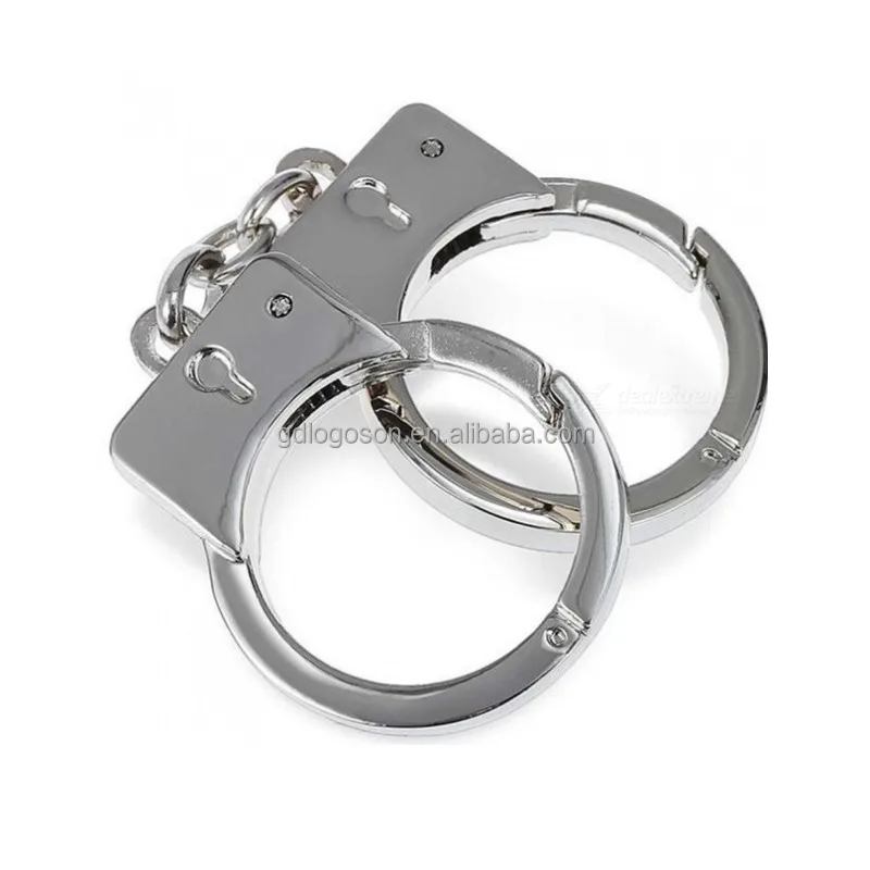 Custom Travelling Souvenir Metal Keychain Wallet Chain Moscow Police Handcuff Key Chain Cheap