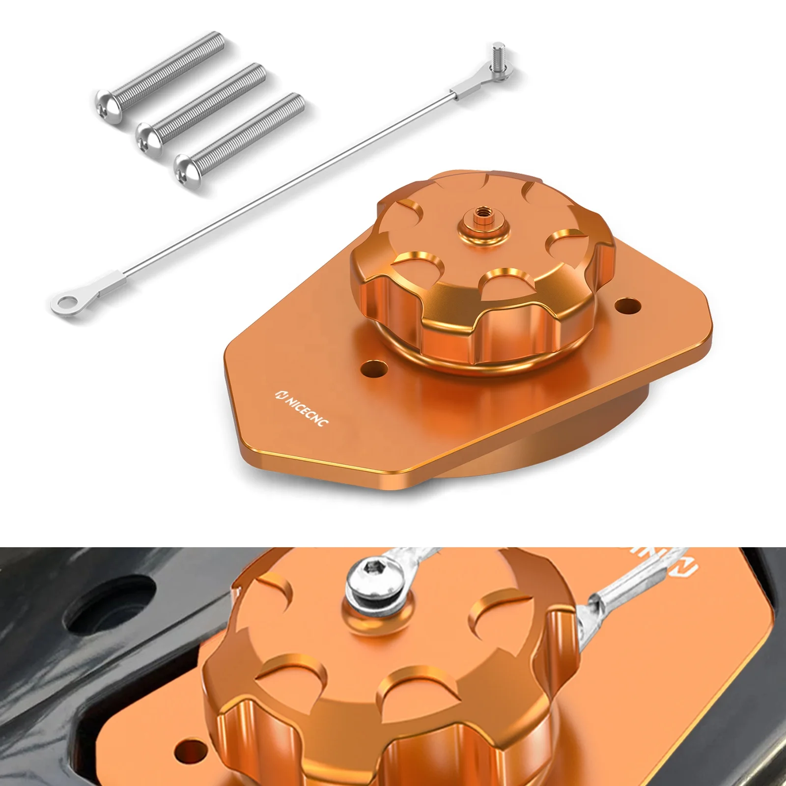 な*む様 〈美品〉KTM690SMC NiceCNC タンクキャップ NiceCNC KTM 690 エンデューロ & SMC R 用 フューエルフィラーネック