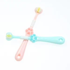 High Quality 3 Sided Toothbrush for Kids Child Better Teeth Cleaning More Comprehensive Soft Lovely Teeth Cleaner