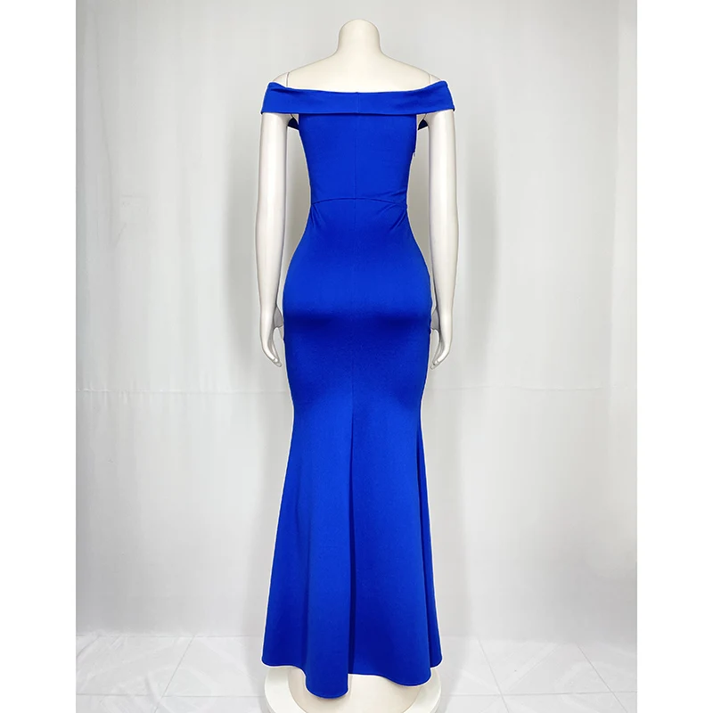 royal blue african bridesmaid dresses Ever-Pretty Glamorous Double V Neck Sequin Ruffle Sleeve Maxi Formal Evening Dress