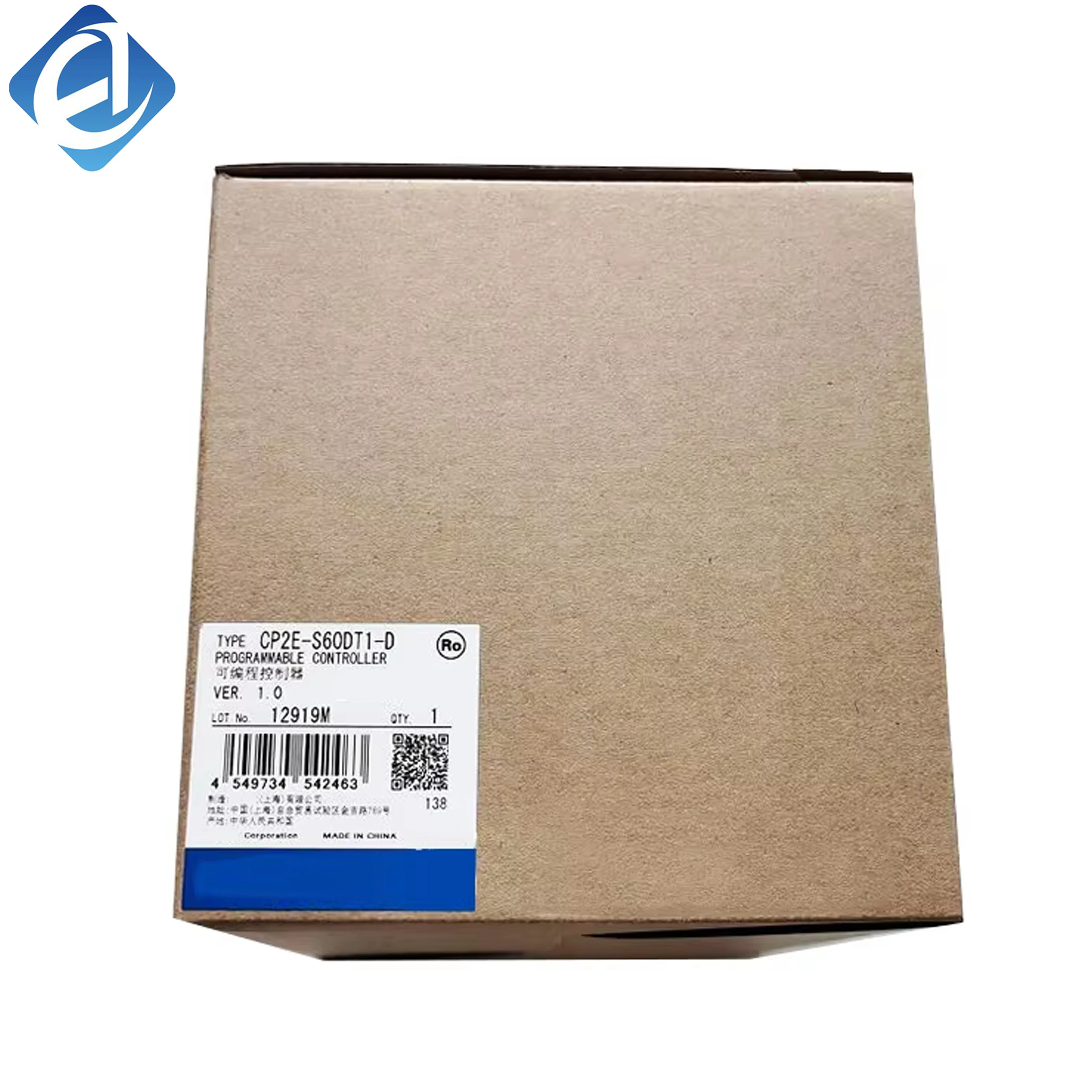 New Original Omron CP2E series compact PLC. 60 I/O points, transistor output, 24V DC power supply, high-speed counting and pulse output functions. Stable performance, easy programming, suitable for small automation machines, assembly lines, packaging and 