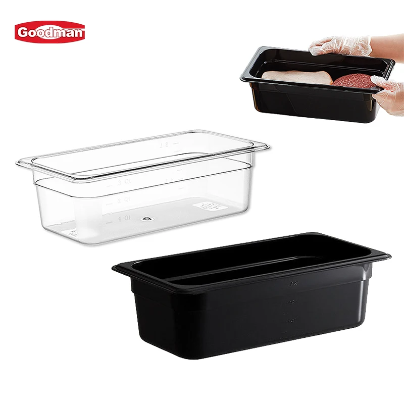 1/4 Size 6" Deep Plastic Food Pan with Lid, Polycarbonate, Clear