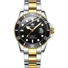 silver gold-black dial