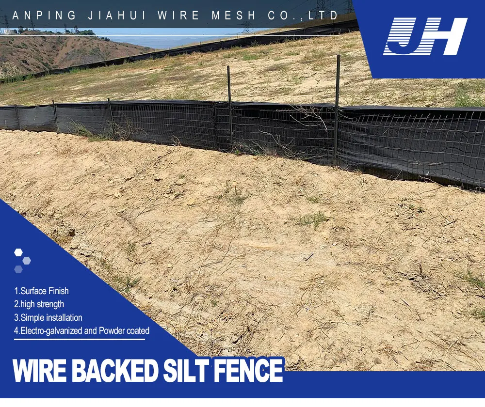 Wire Backing 4FT High 100FT Long Black Wire Backed Silt Fence| Alibaba.com