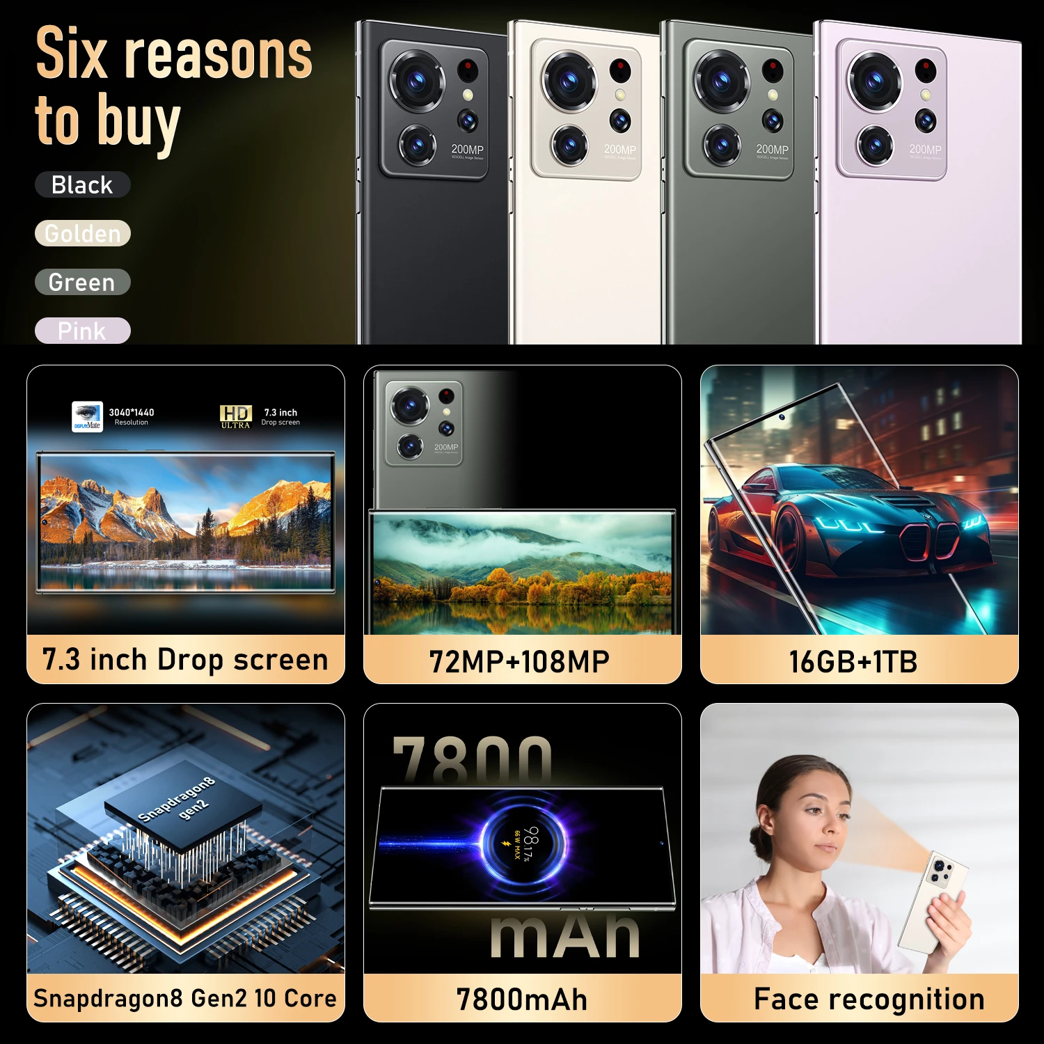 Wholesale S24 Ultra 16gb+1tb 5g Smartphone 7.3-inch 7800mah 10 Core ...