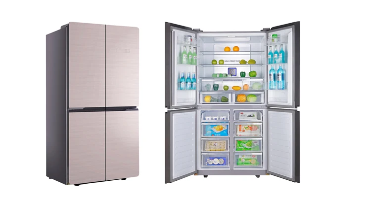 639L 4 двери холодильник со стеклянной дверью без