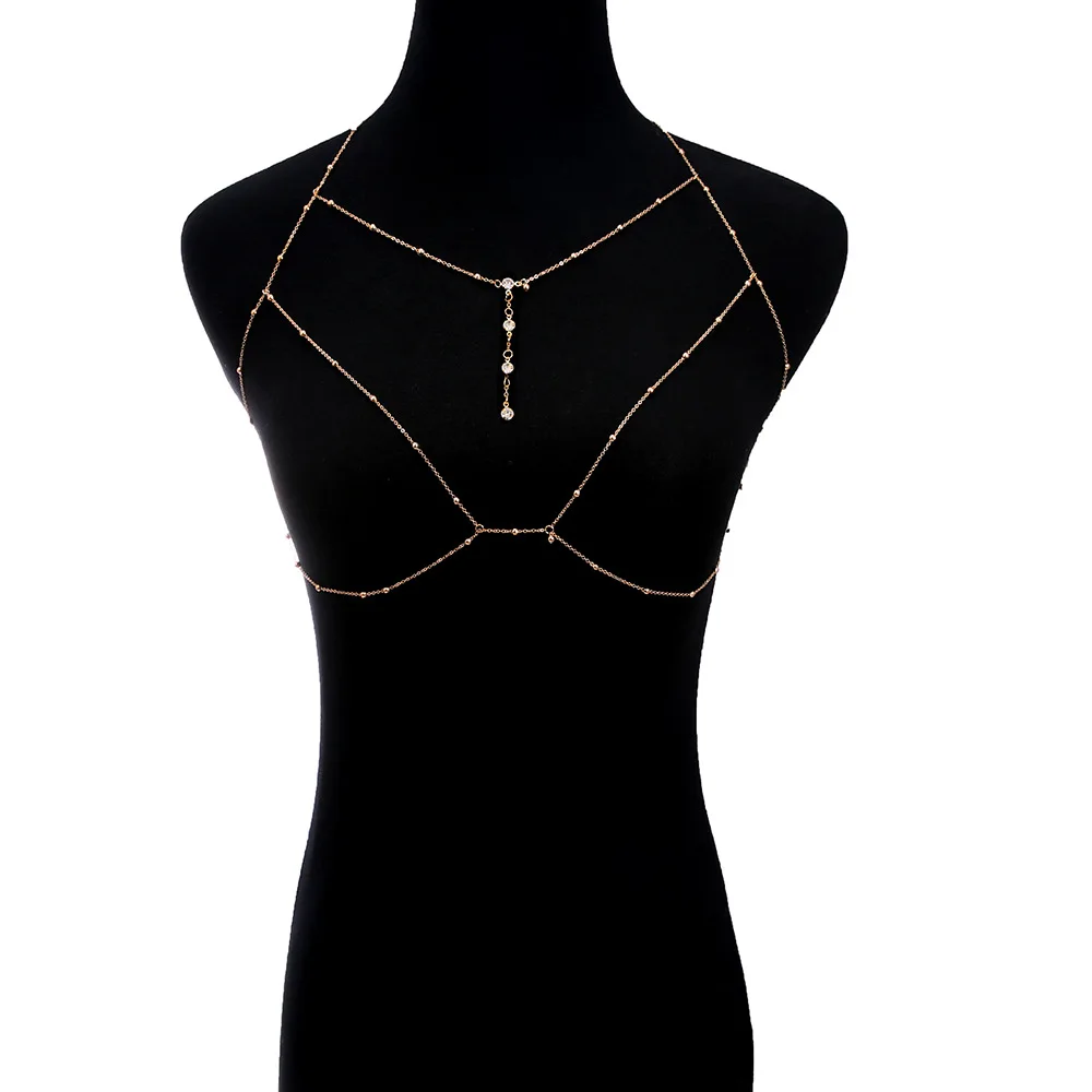 Bikini Bra Chain Diamond Chest Chain Fashion Diamond Beaded Tassel Jewelry Sexy Body Chain For 