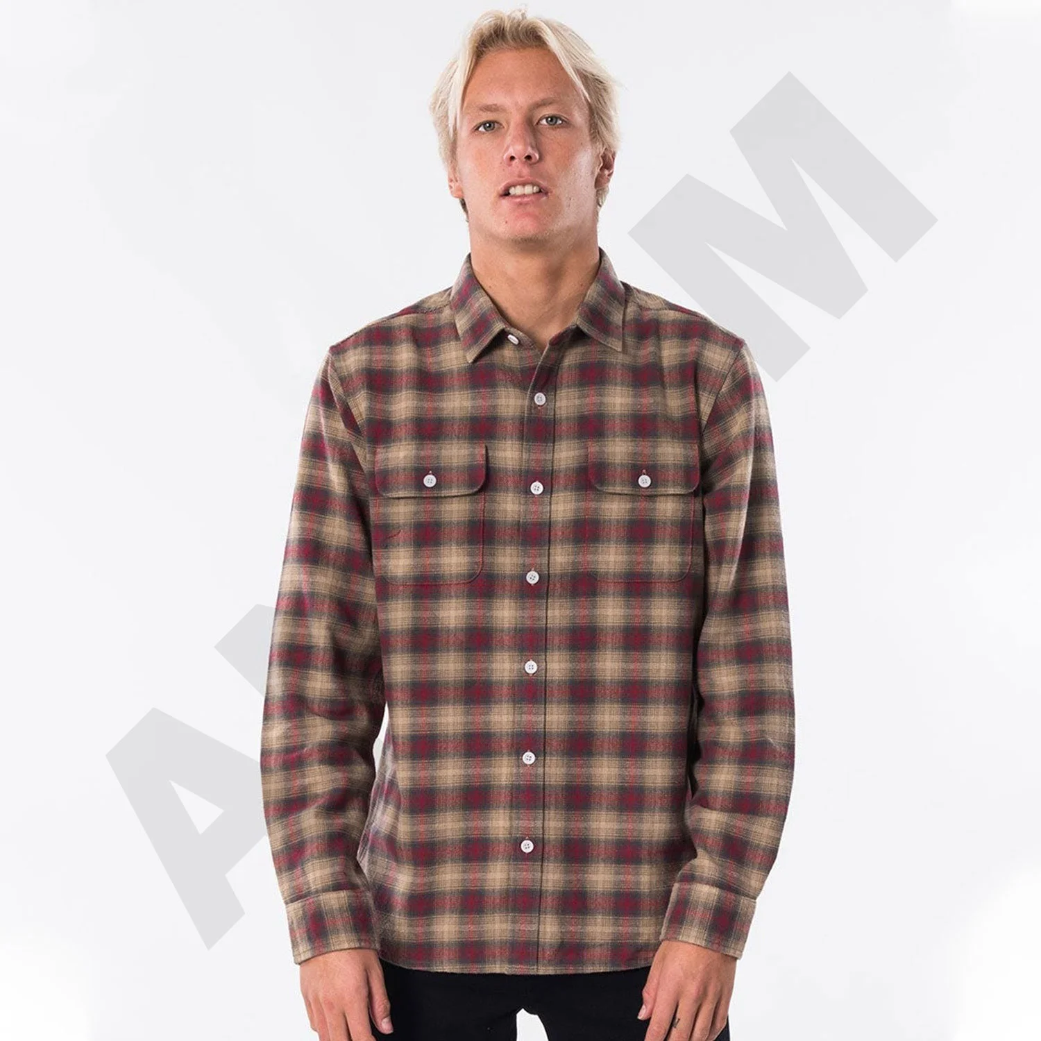 Men's brushed cotton flannel shirt Clearance