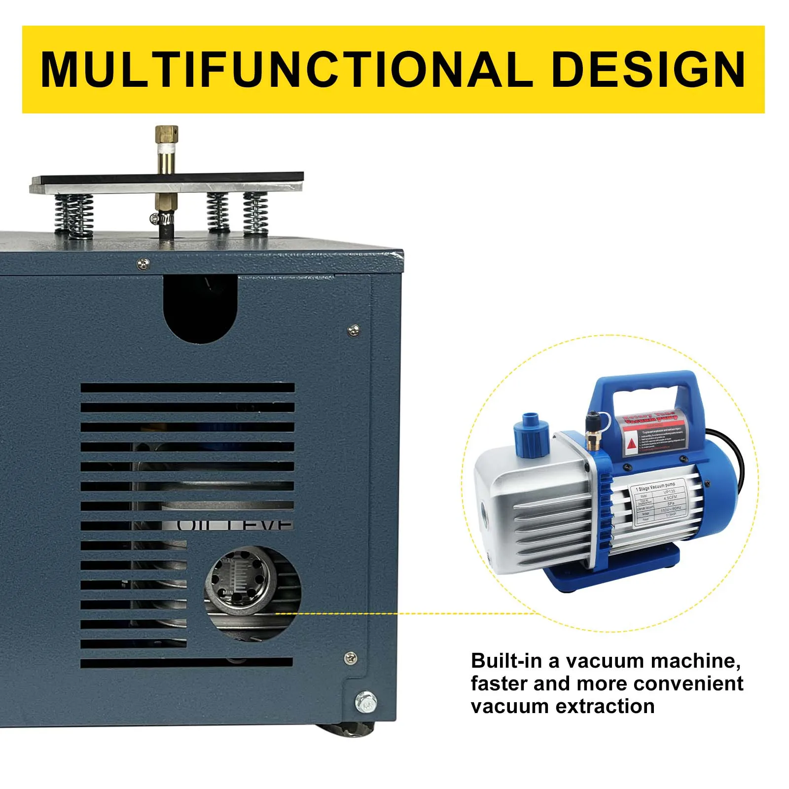 Digital Display High Temperature Refining Gold Melting Furnace 2L Lost Wax Cast Jewelry Vacuum Casting Machine with 3 Cfm Pump