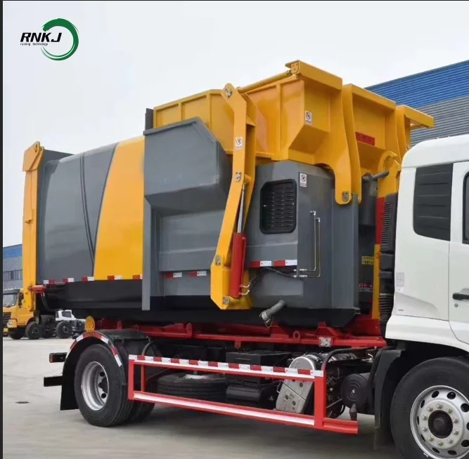 18cbm Garbage Truck Trash Can Cleaning Machine  Trailer Waste Compactor