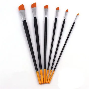 6 pcs Artist Painting Brush Set Wood Handles Paint Brushes Art Materials Supplies For Gouache Waterc