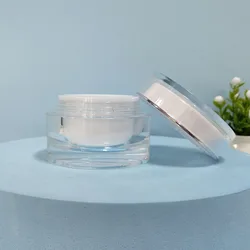 Empty Skincare Round Cosmetic Container Private Logo 10g 15g 30g 50g New Style Elegant Square Plastic Acrylic Face Cream Jar