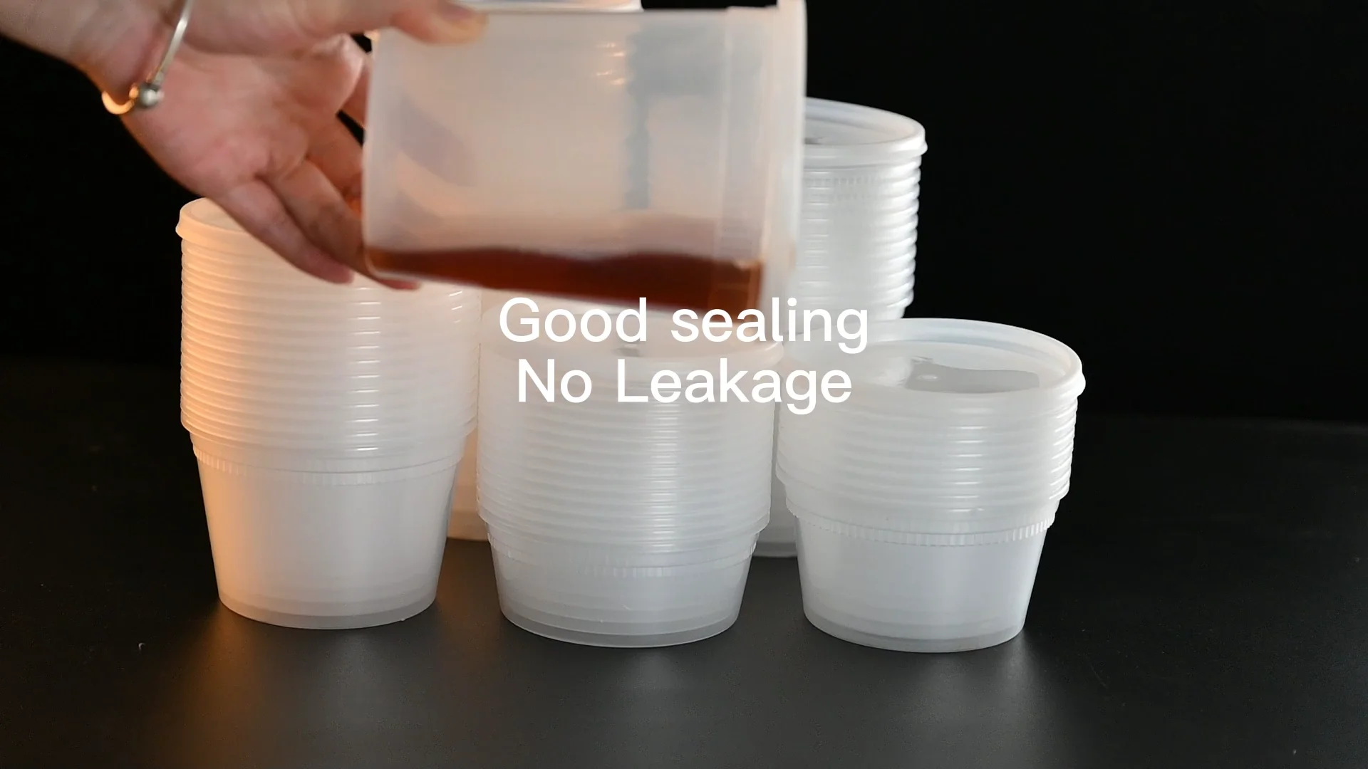 8 12 16 24 32 Oz Translucent Food Grade Leak Resistant Lids Round Pp